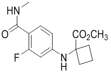 1-((3-氟-4-(甲基氨基甲?；┍交?氨基)環(huán)丁烷羧酸甲酯