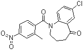7-氯-1,2,3,4-四氫-1-(2-甲基-4-硝基苯甲?；?-5H-1-苯并氮雜卓-5-酮